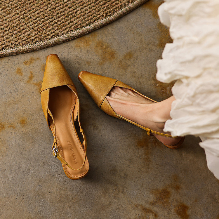 Serelle | Zapatos Destalonados de Piel, Refinados