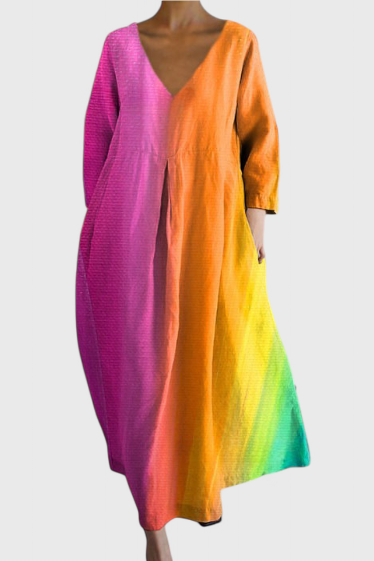 Isalinde | Vestido Cómodo con Escote en V, Favorecedor