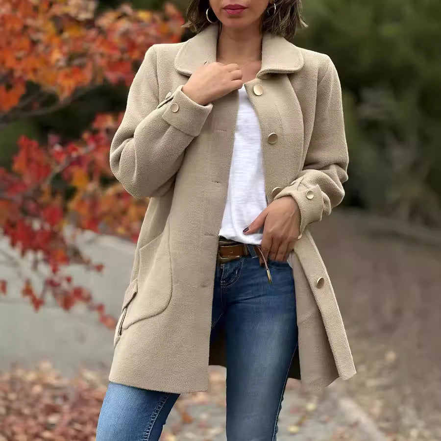 Moana | Abrigo Oversize con Botón Delantero, Atemporal