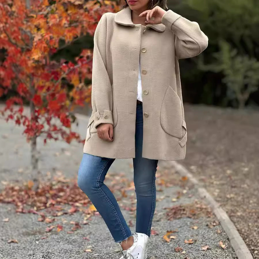 Moana | Abrigo Oversize con Botón Delantero, Atemporal
