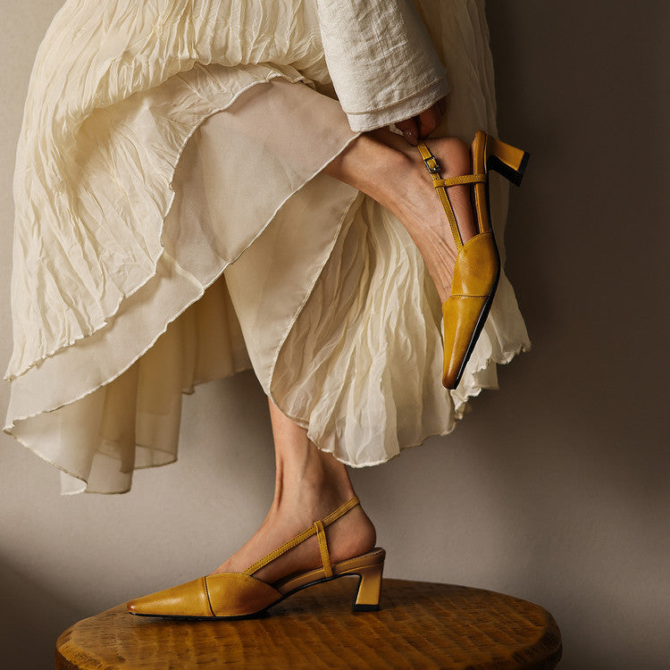 Serelle | Zapatos Destalonados de Piel, Refinados