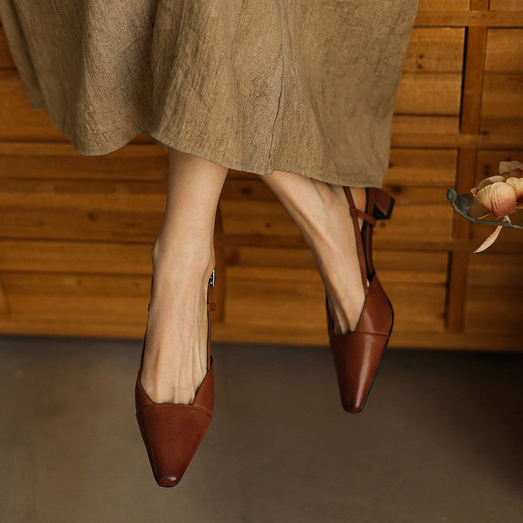 Serelle | Zapatos Destalonados de Piel, Refinados