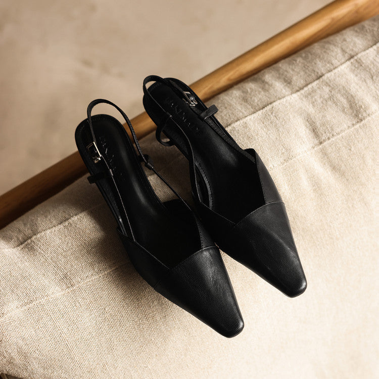 Serelle | Zapatos Destalonados de Piel, Refinados
