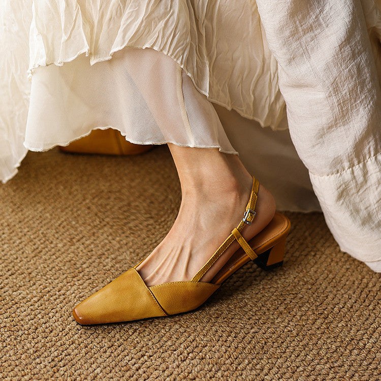 Serelle | Zapatos Destalonados de Piel, Refinados