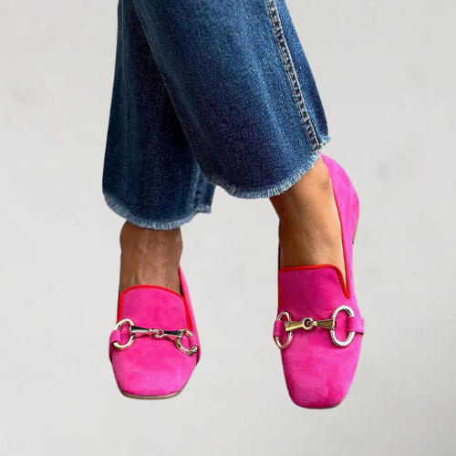 Violeta | Mocasines Rosa sin Cordones, Cómodos y Sencillos