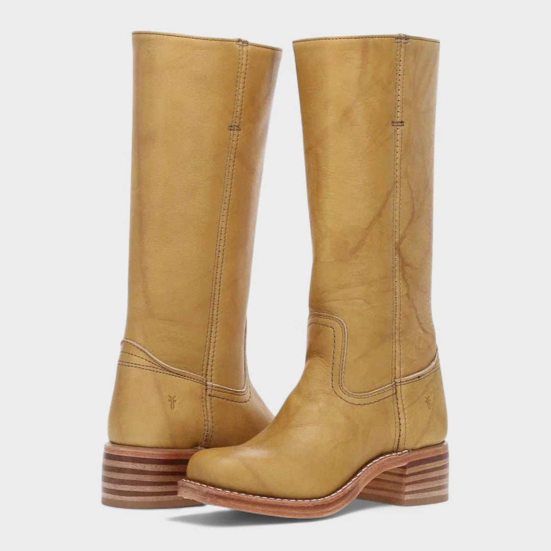 Rhonda | Botas Altas de Piel Auténtica sin Cremallera, Atemporales