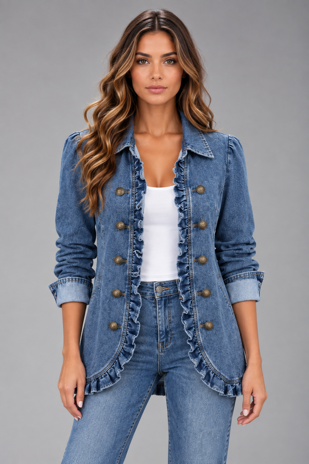 Martina | Chaqueta Vaquera con Volante, Toque Femenino