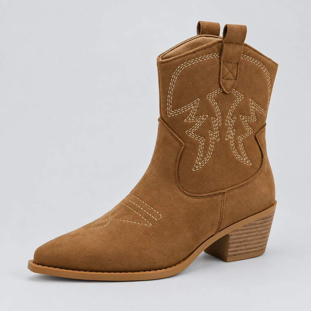 Amelia | Botas Bordadas de Estilo Campero