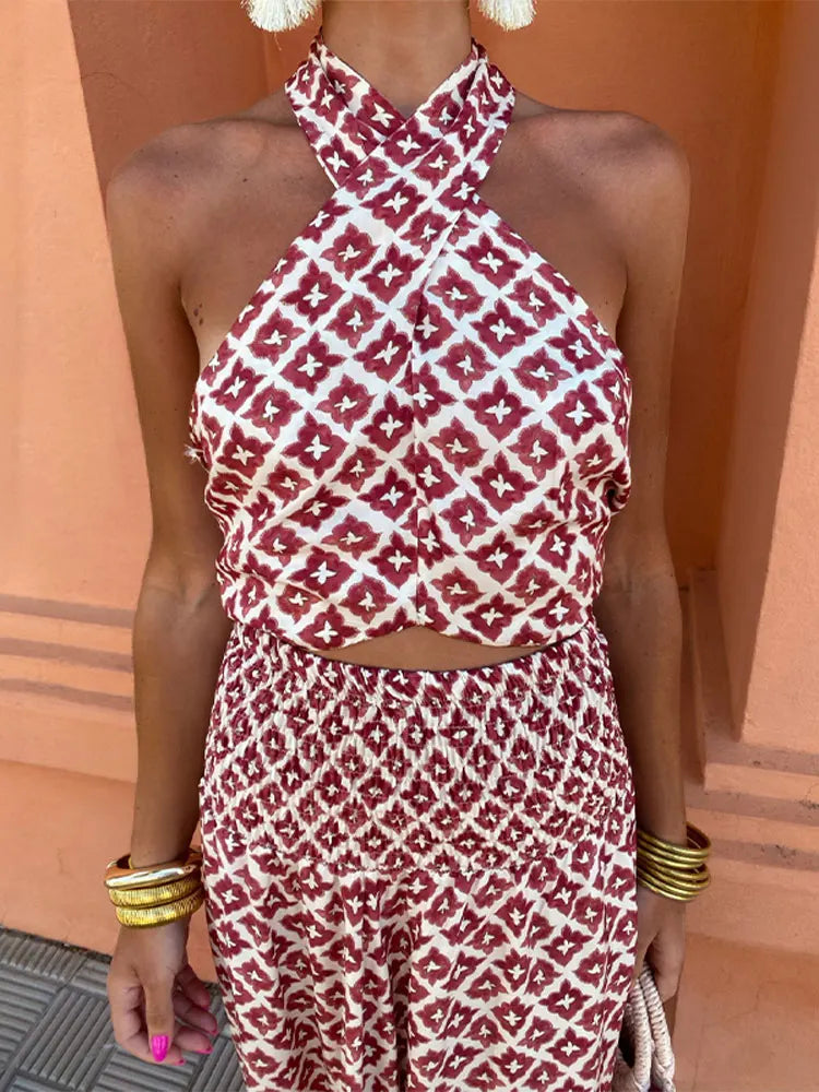 Elsa | Conjunto de Top con Hombros Descubiertos y Falda con Volantes, Femenino