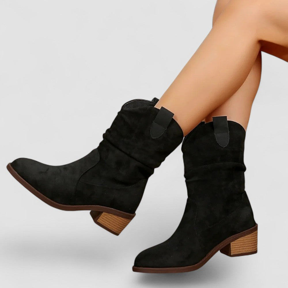 Cosima | Botas Ortopédicas de Ante y Piel con Suela de Gel, Ligeras