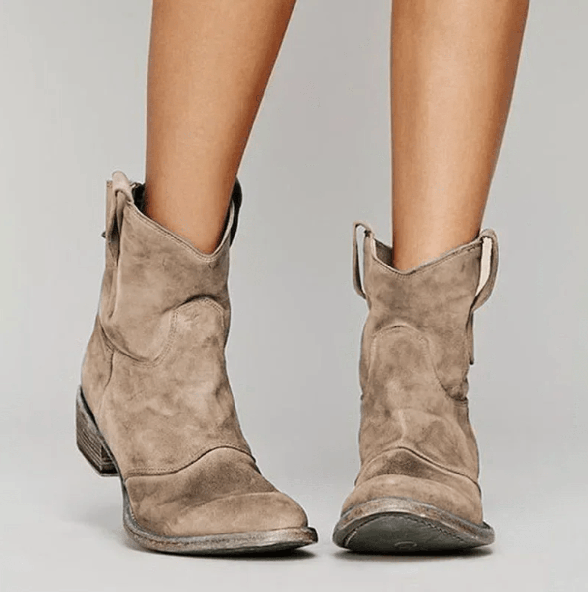 Silvana | Botas Ortopédicas de Ante con Tacón Ancho, Cómodas