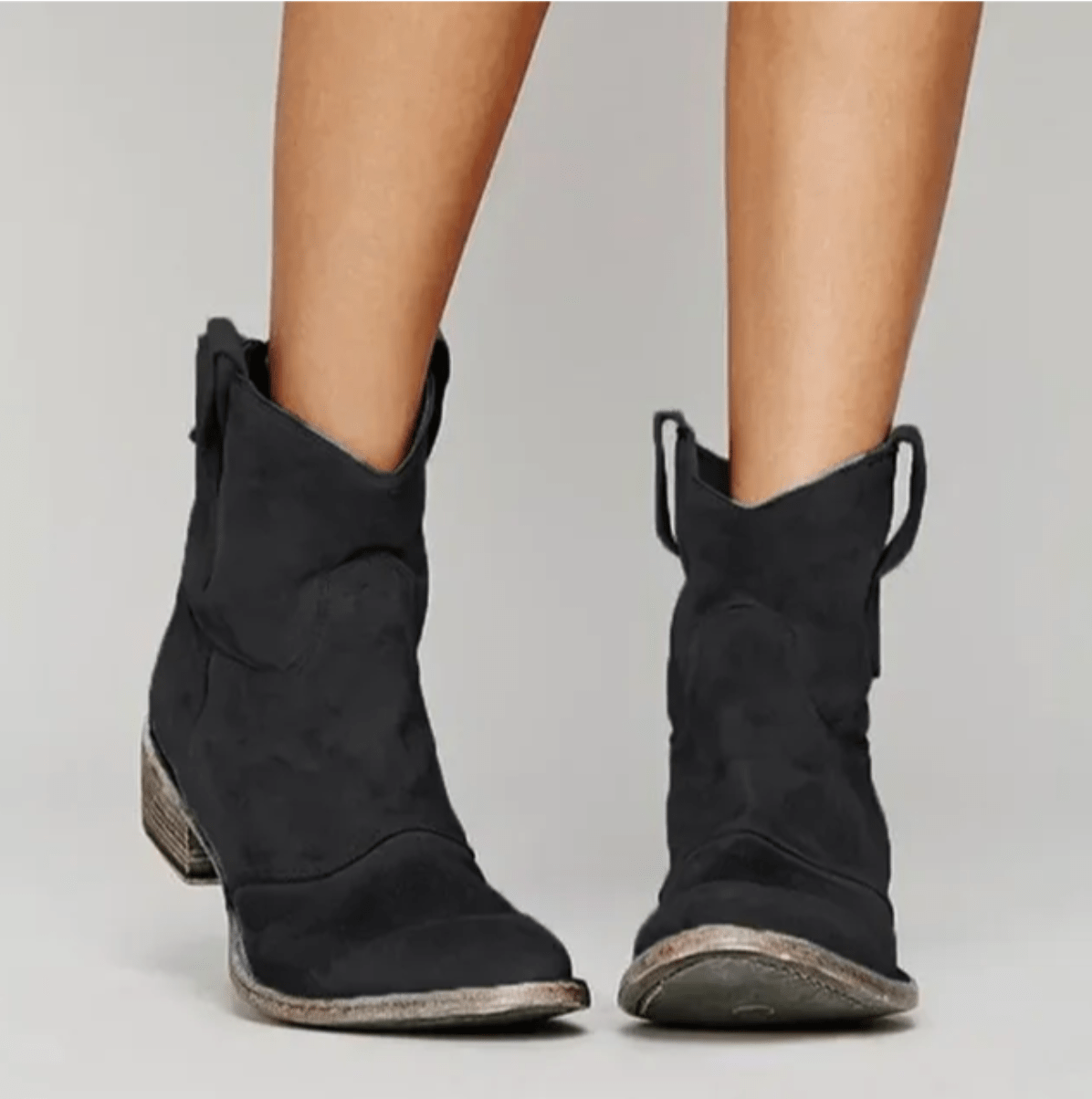 Silvana | Botas Ortopédicas de Ante con Tacón Ancho, Cómodas