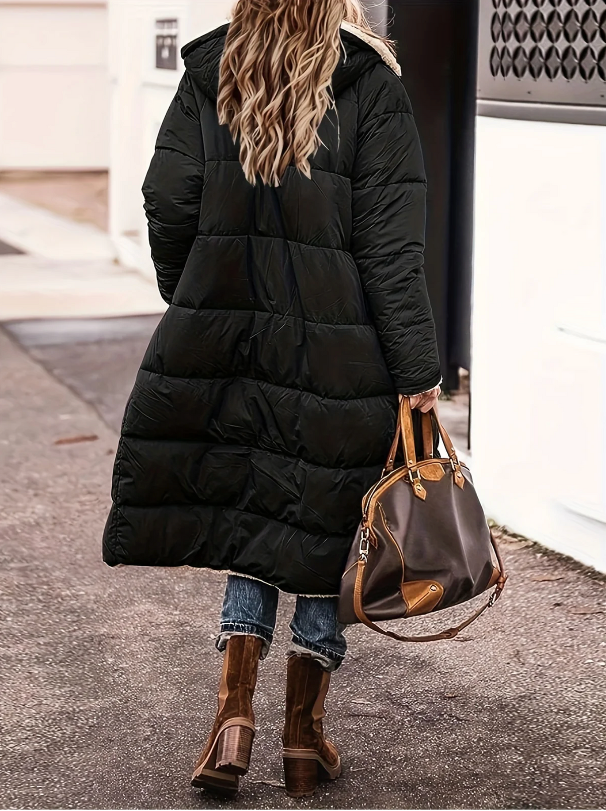 Margot | Capa Acolchada Reversible con Forro Sherpa, Calentita