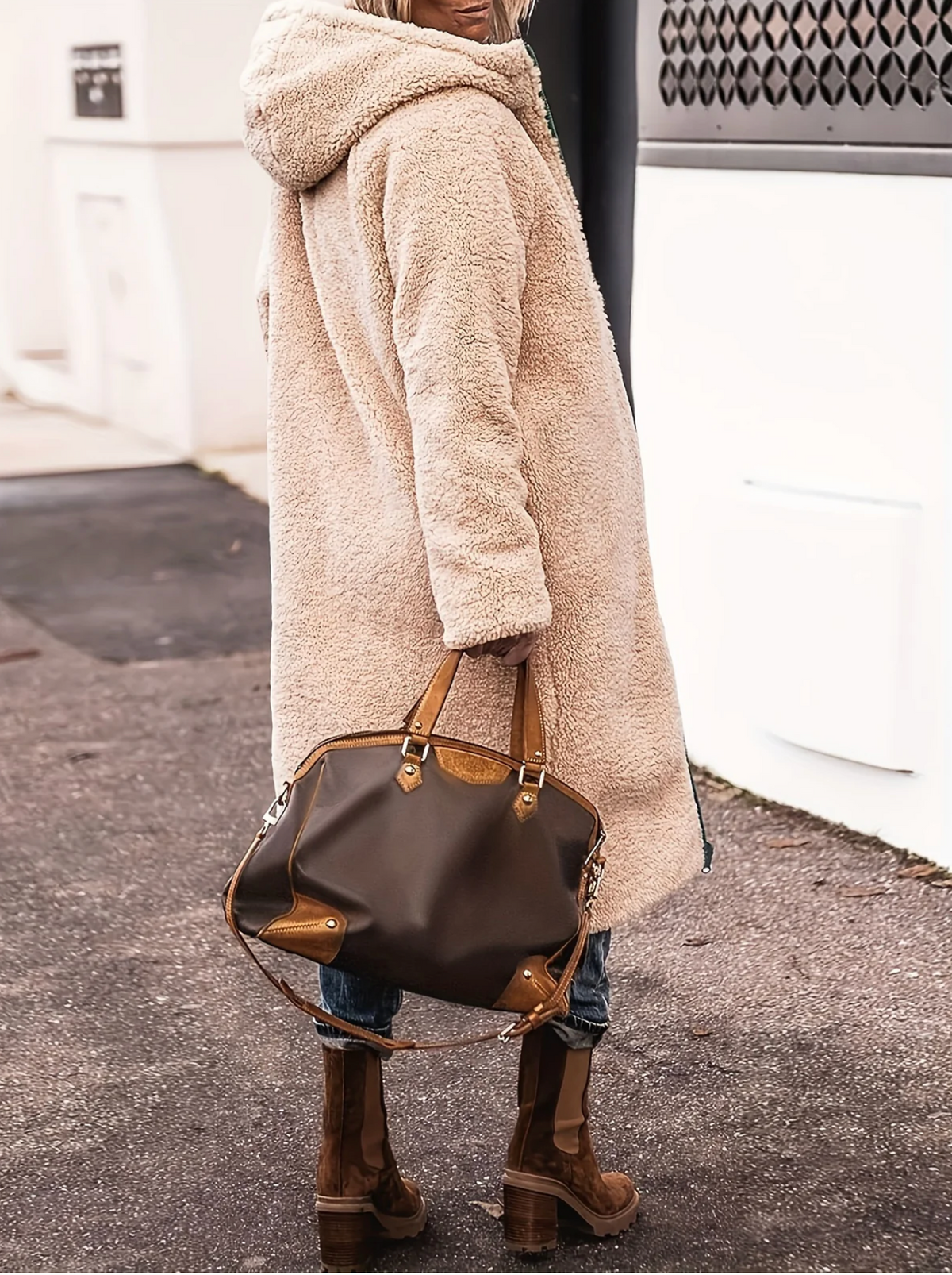 Margot | Capa Acolchada Reversible con Forro Sherpa, Calentita