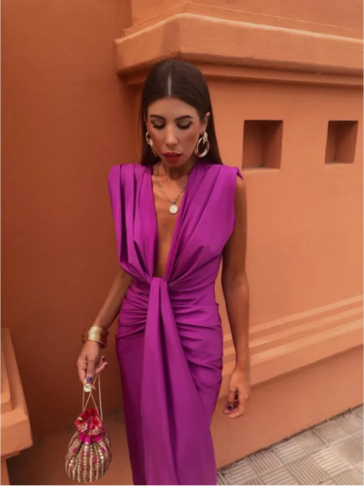Liliana | Vestido Plisado Elegante, Silueta Impactante