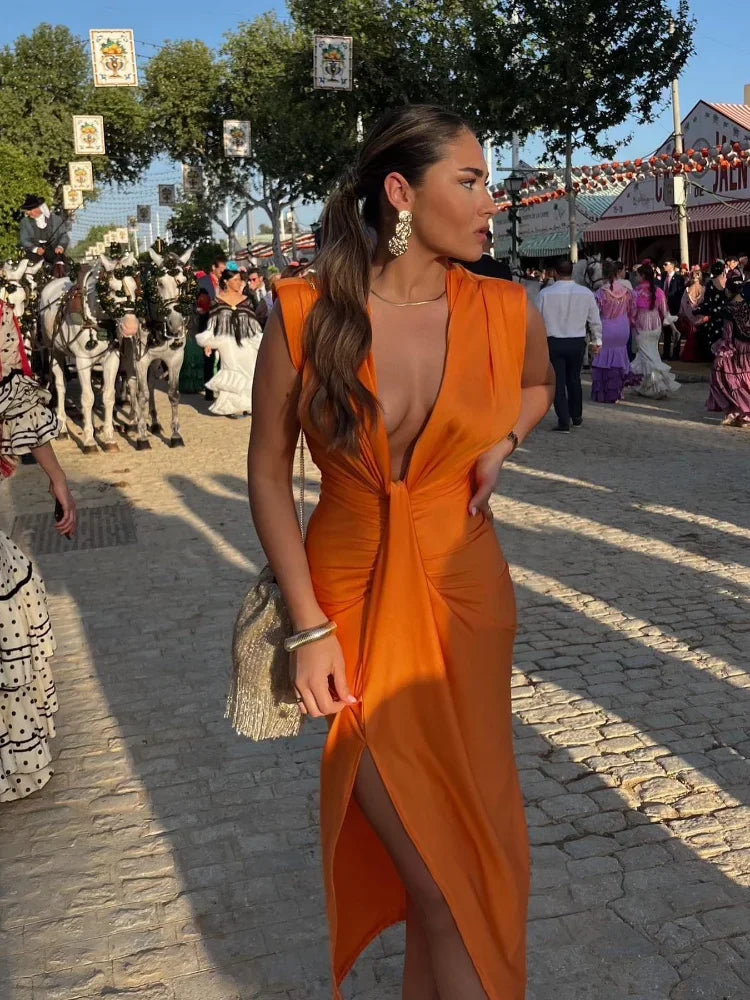 Liliana | Vestido Plisado Elegante, Silueta Impactante