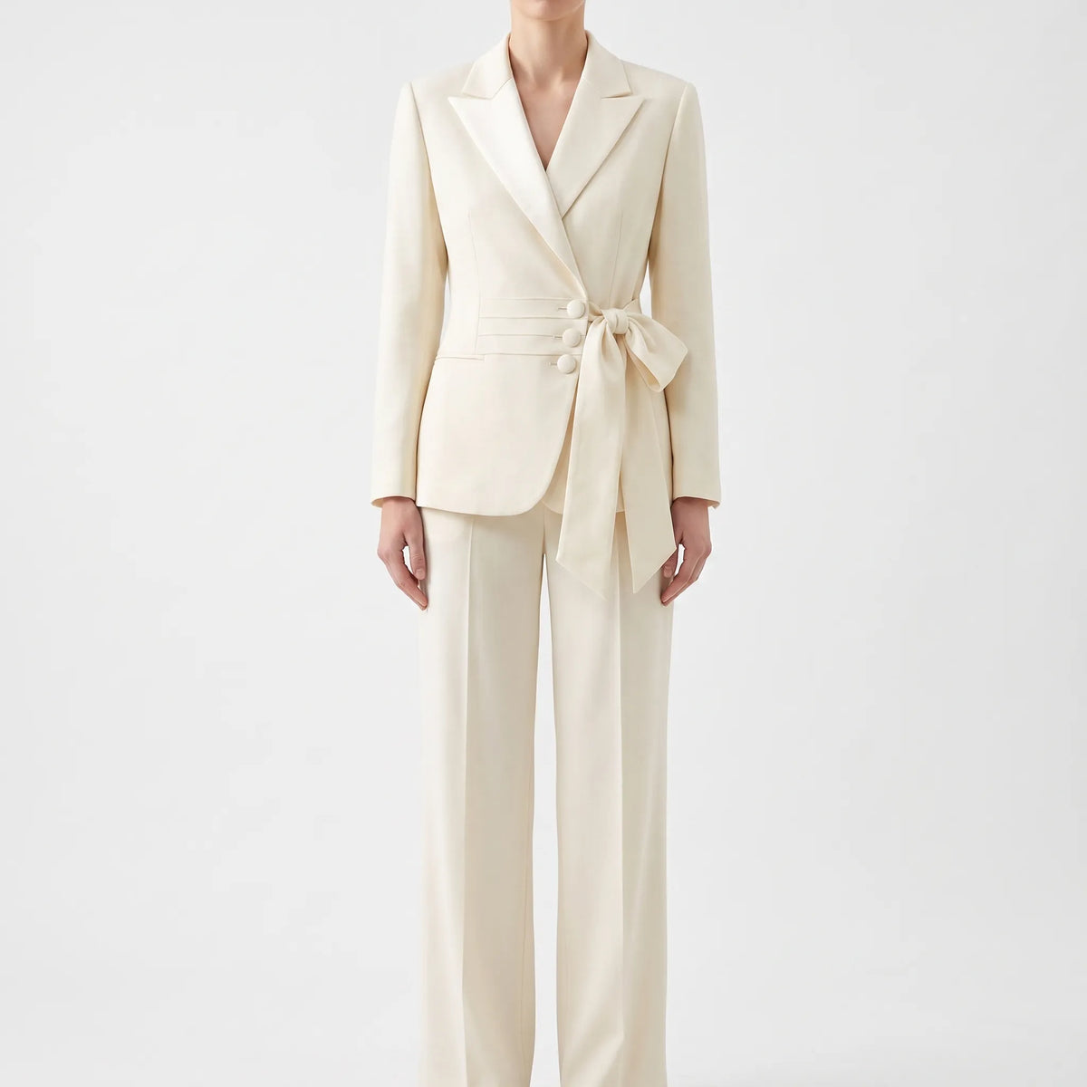 Jeanne | Traje de Chaqueta con Cinturón y Pantalón Recto, Profesional