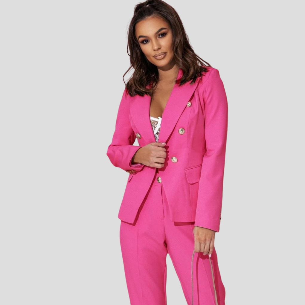 Atenea | Traje de Blazer Cruzada y Pantalón de Sastre, Elegante