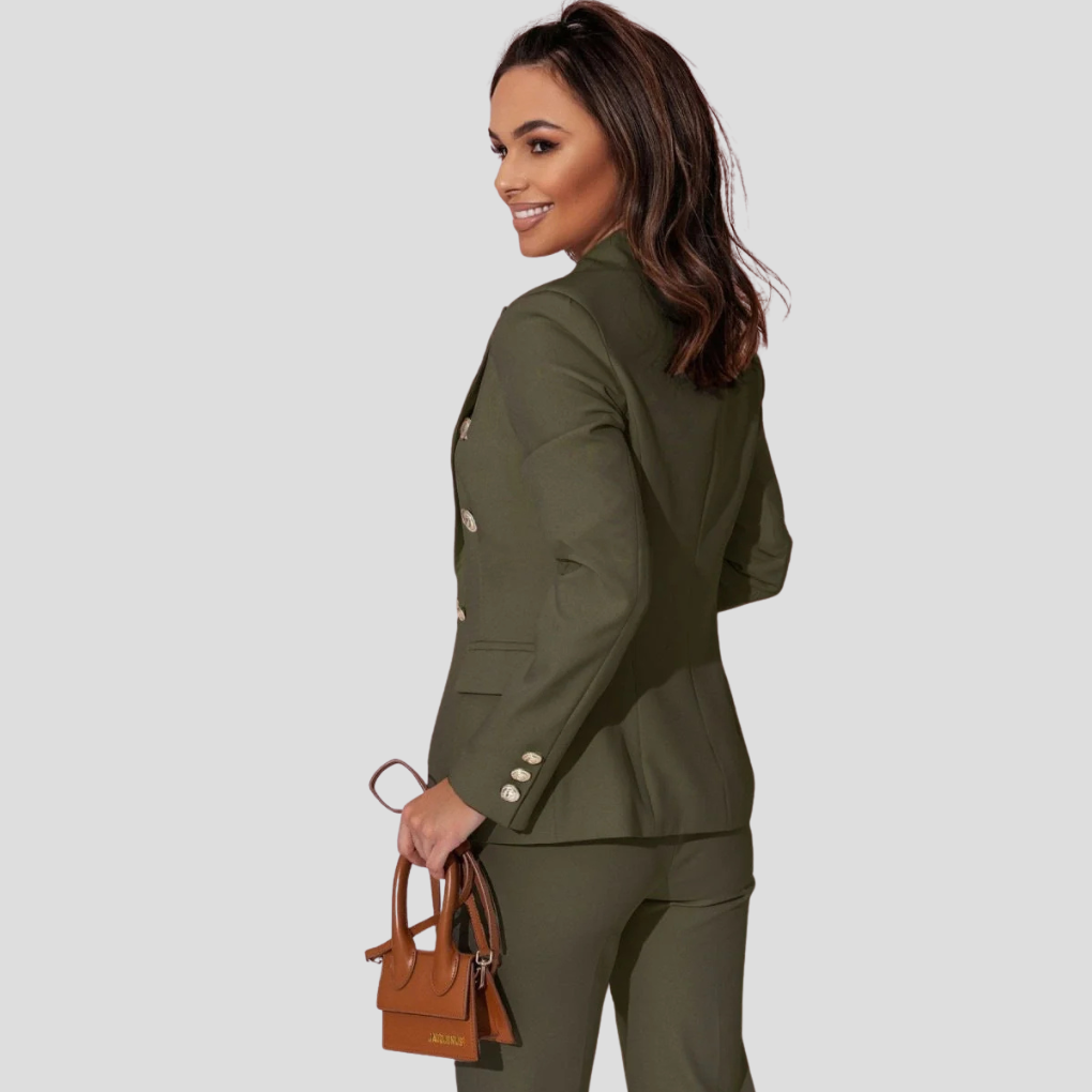 Atenea | Traje de Blazer Cruzada y Pantalón de Sastre, Elegante