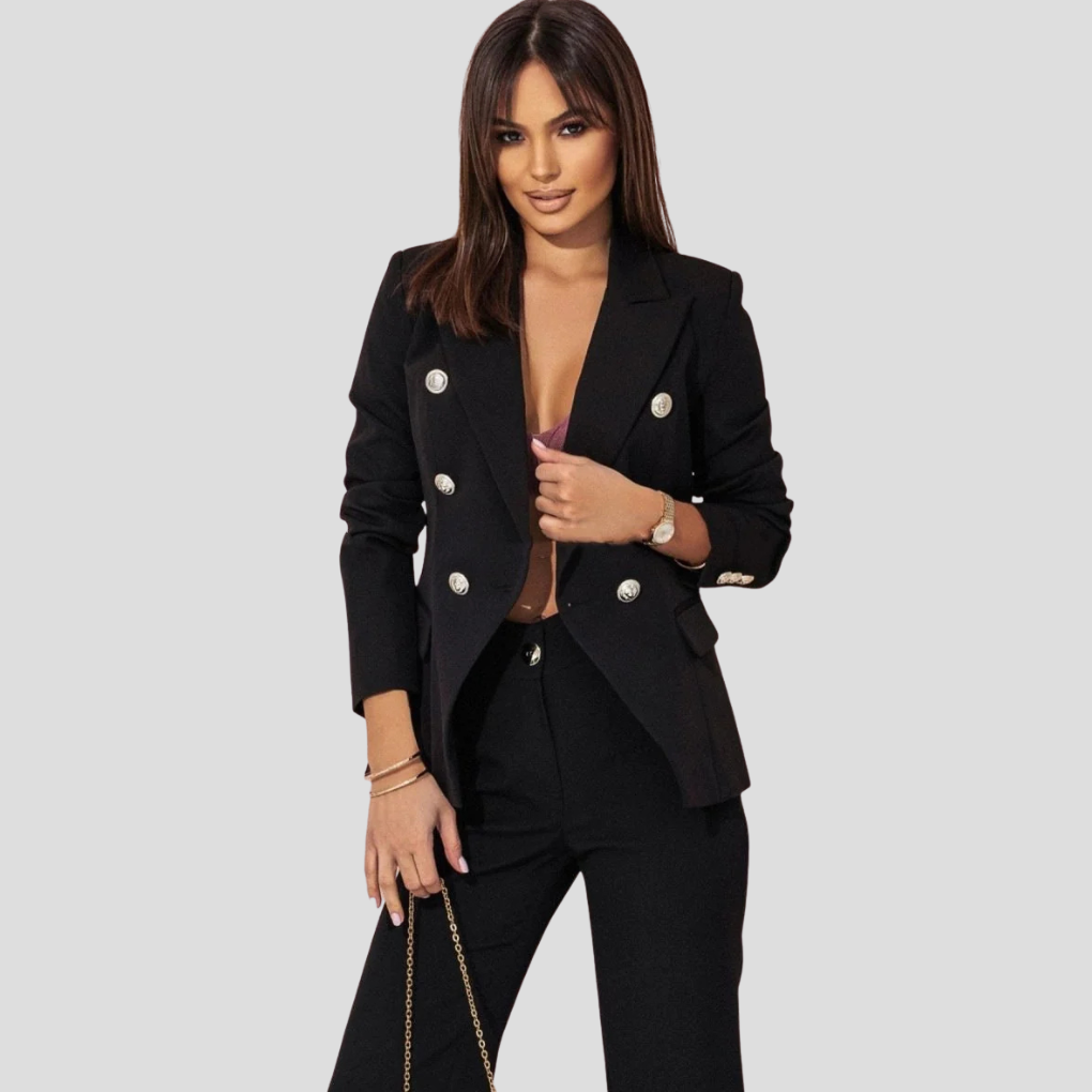Atenea | Traje de Blazer Cruzada y Pantalón de Sastre, Elegante