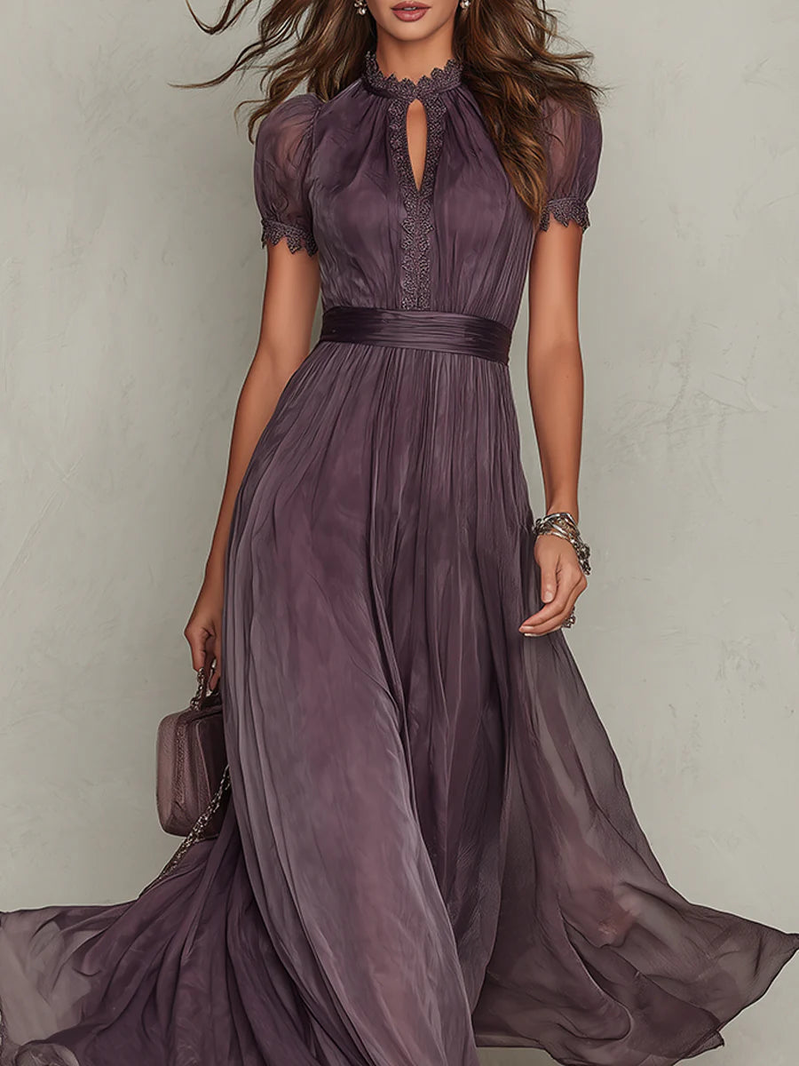 Ashley | Vestido Maxi de Gasa Vintage, Elegante y Fresco