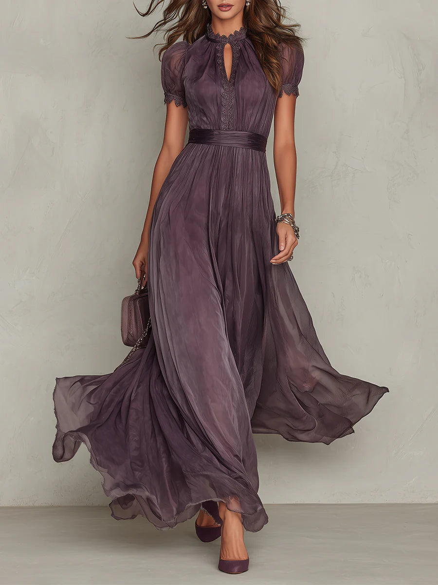 Ashley | Vestido Maxi de Gasa Vintage, Elegante y Fresco