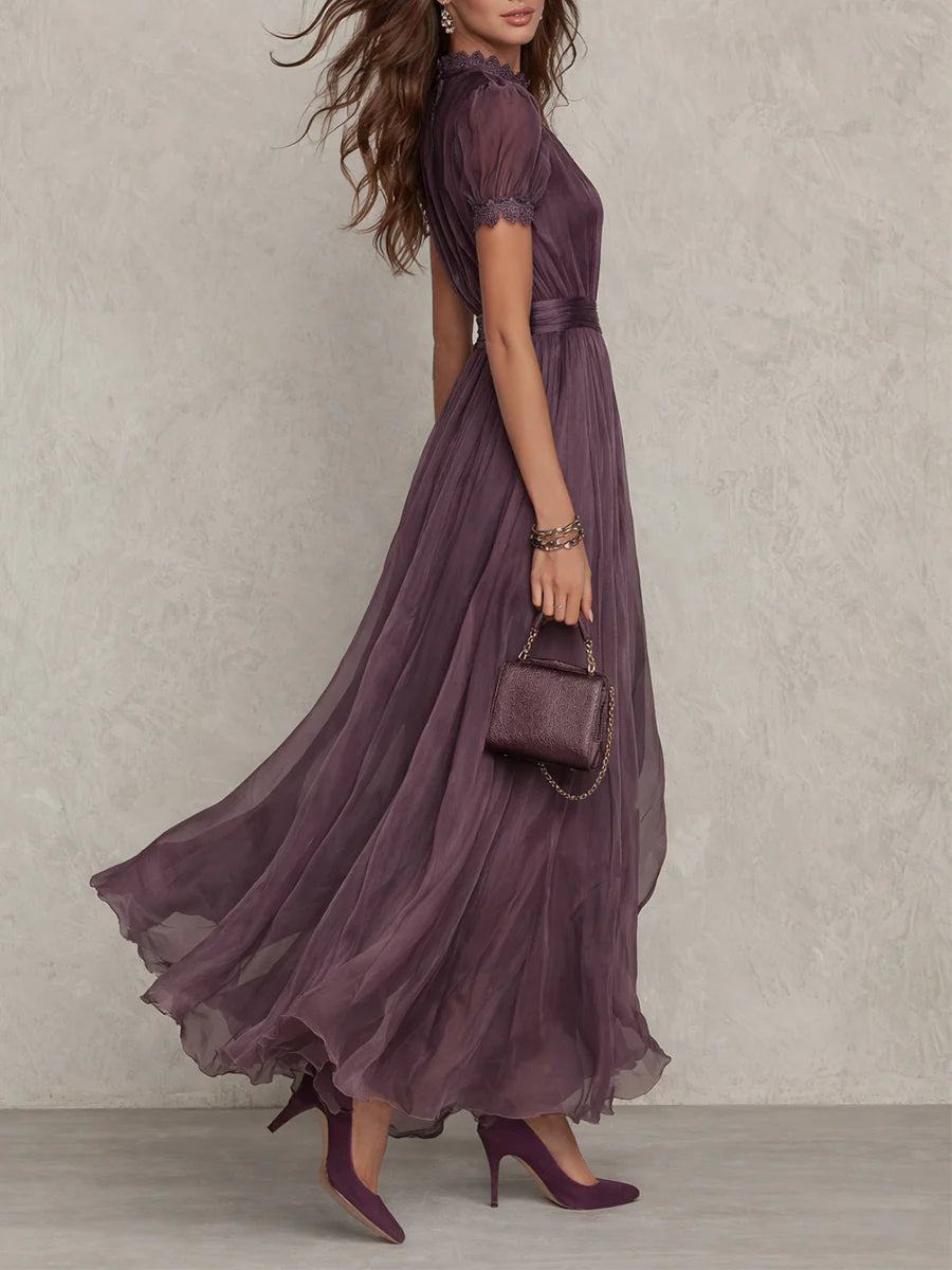 Ashley | Vestido Maxi de Gasa Vintage, Elegante y Fresco