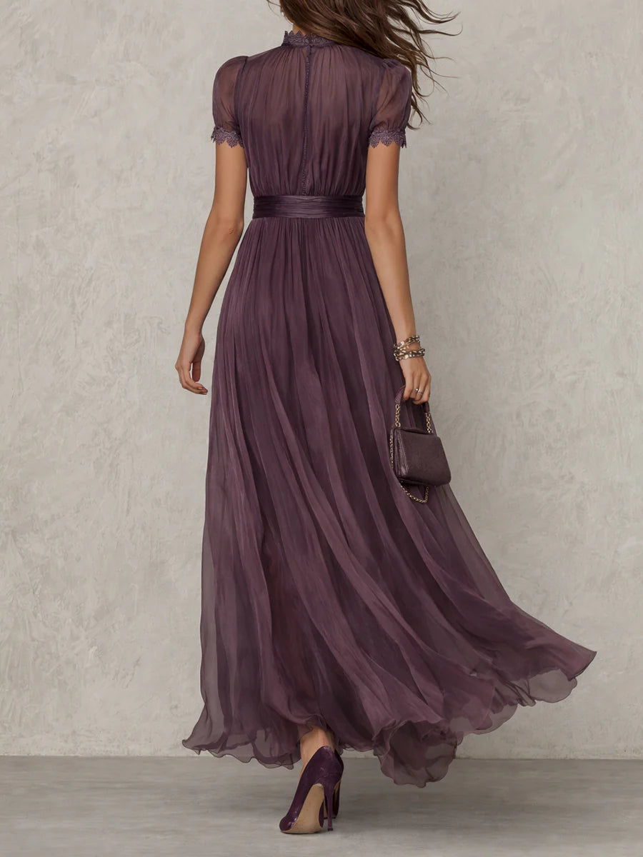 Ashley | Vestido Maxi de Gasa Vintage, Elegante y Fresco
