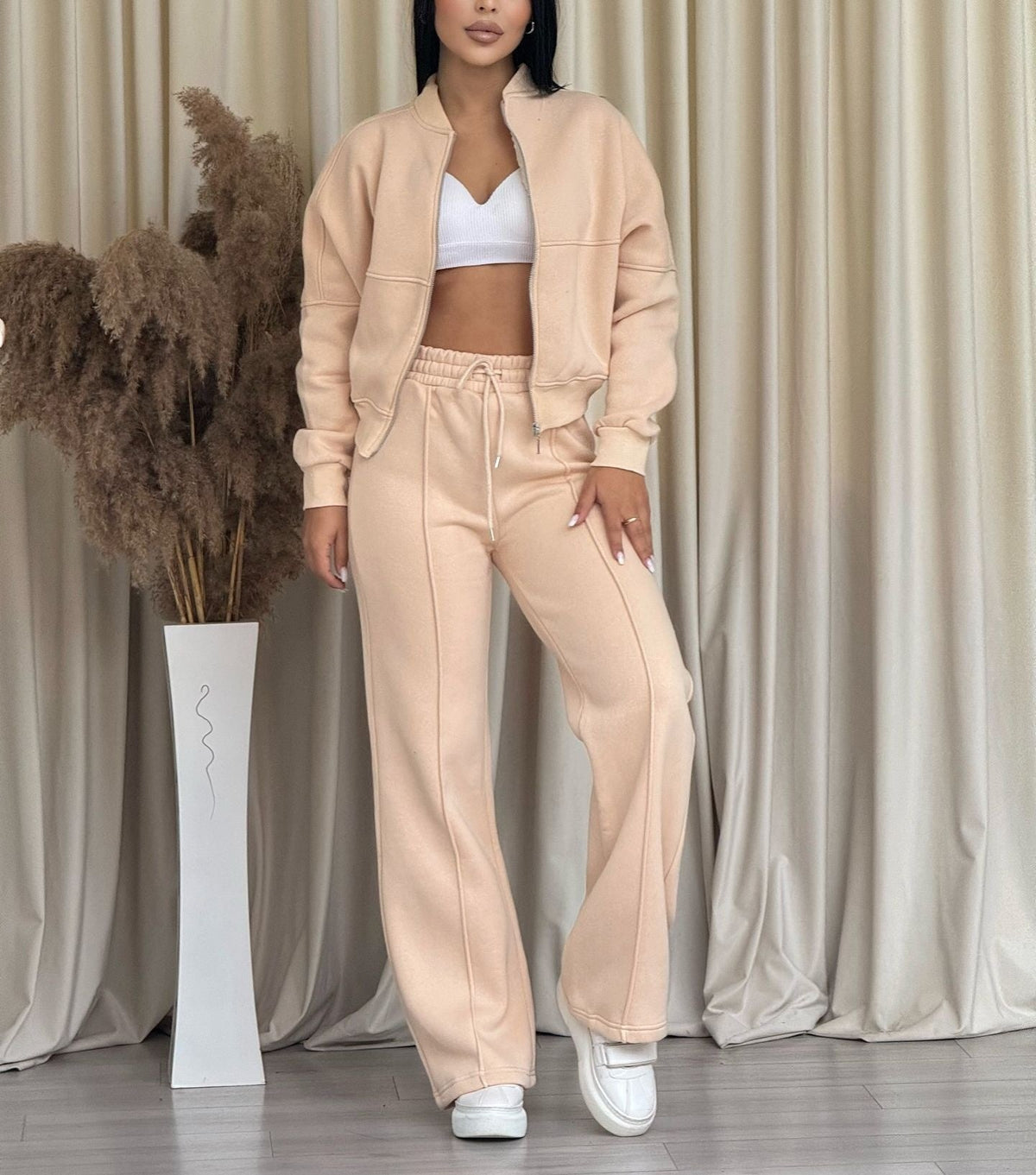 Zélie | Conjunto de Chaqueta con Cremallera y Pantalón, Casual