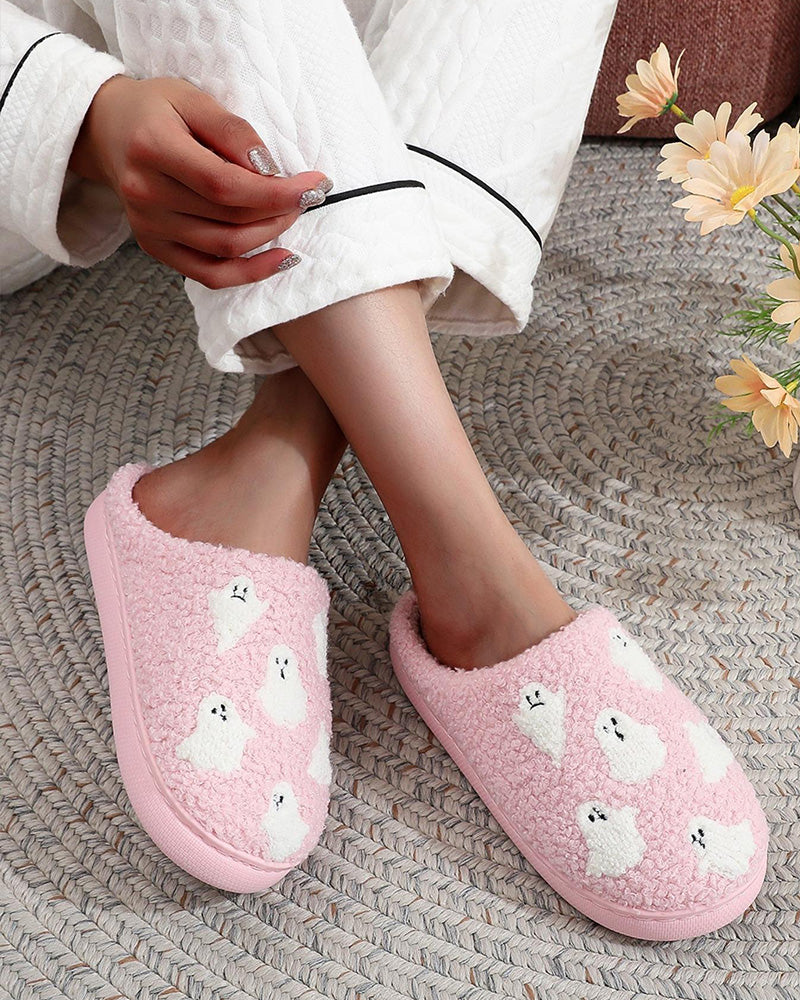 Zapatillas de Casa de Peluche con Fantasmas