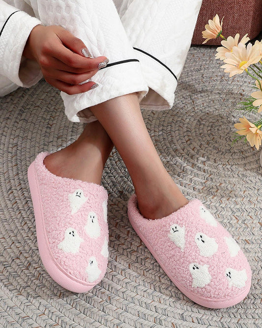 Zapatillas de Casa de Peluche con Fantasmas