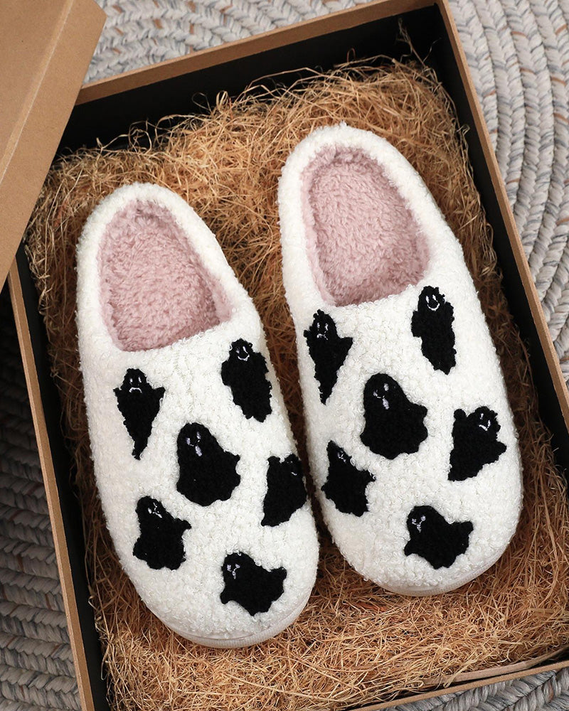 Zapatillas de Casa de Peluche con Fantasmas