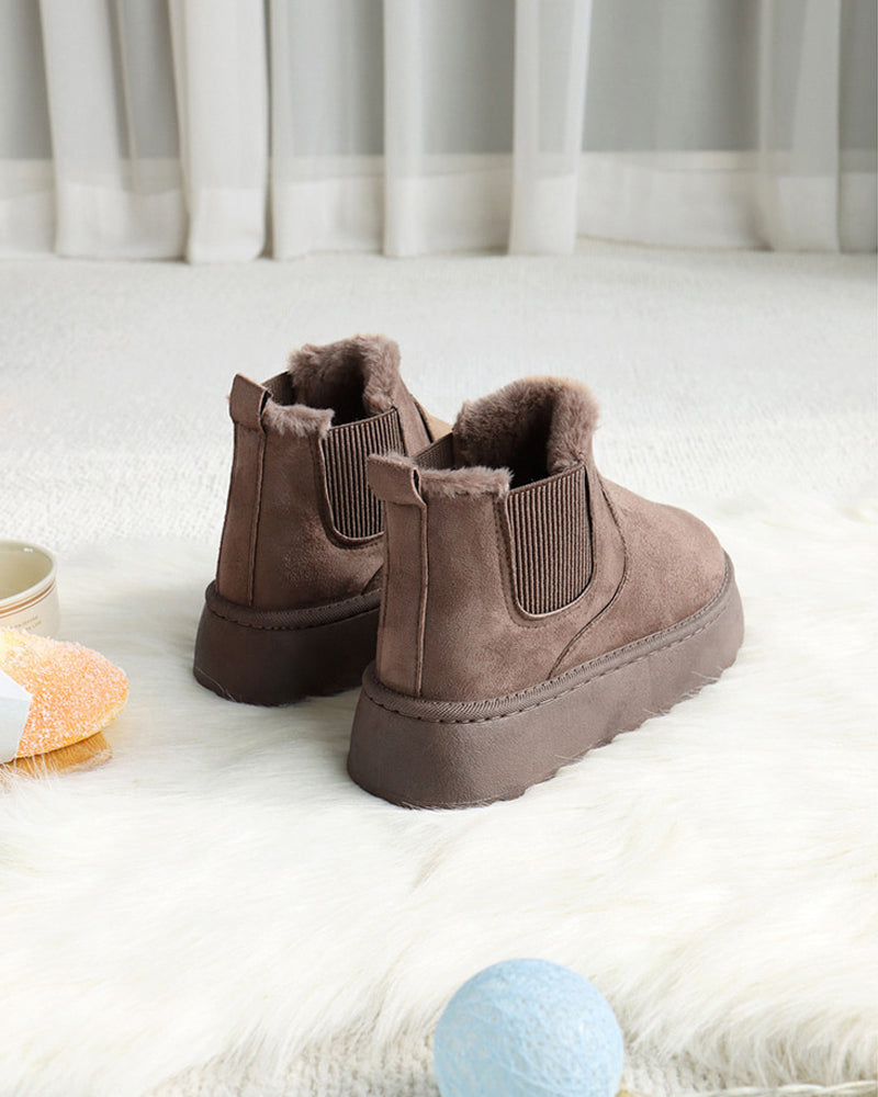 Botas de Nieve con Plataforma y Forro Cálido