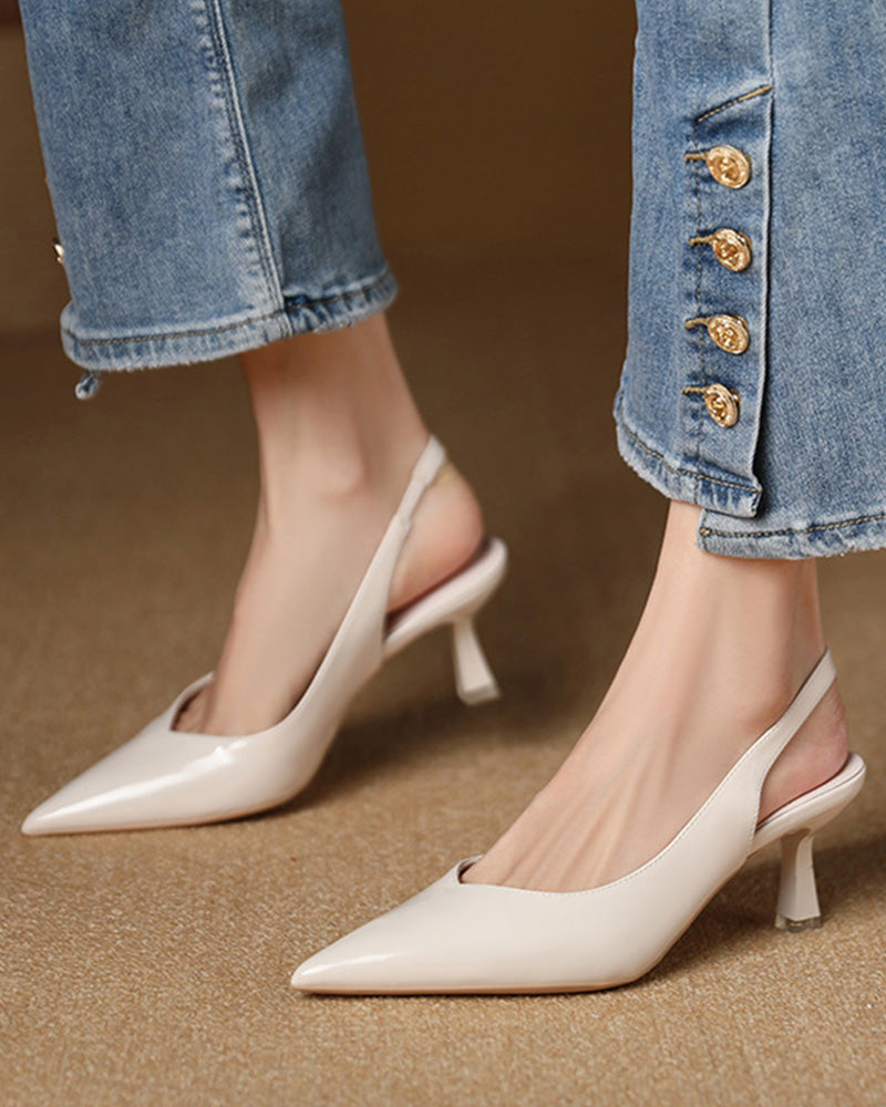 Zapatos de Tacón Alto con Punta Fina