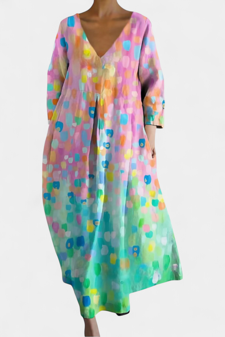 Isalinde | Vestido Cómodo con Escote en V, Favorecedor