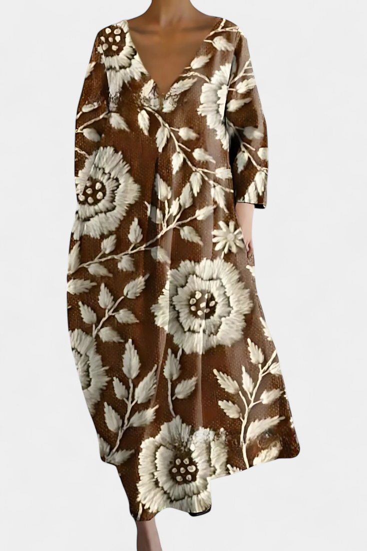 Isalinde | Vestido Cómodo con Escote en V, Favorecedor