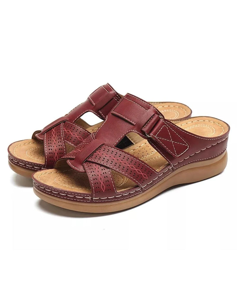 Sandalias de Mujer con Acabado Efecto Piel