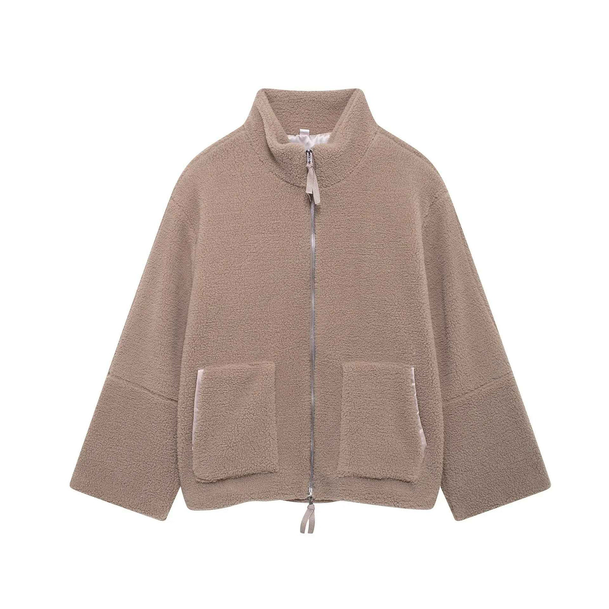 Raffaella | Chaqueta Teddy con Doble Cremallera, Acogedora