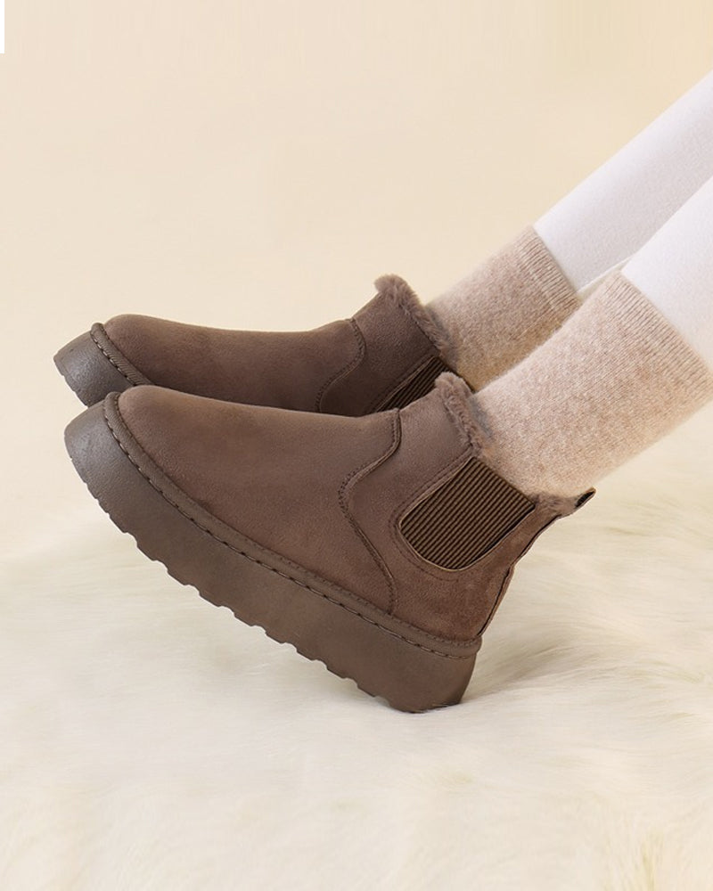 Botas de Nieve con Plataforma y Forro Cálido
