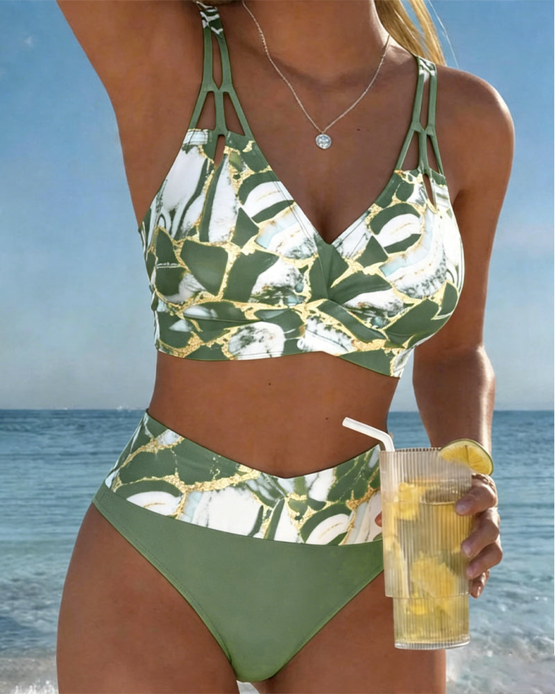 Carola | Bikini con Tirantes y Corte de Diseño, Detalle Original