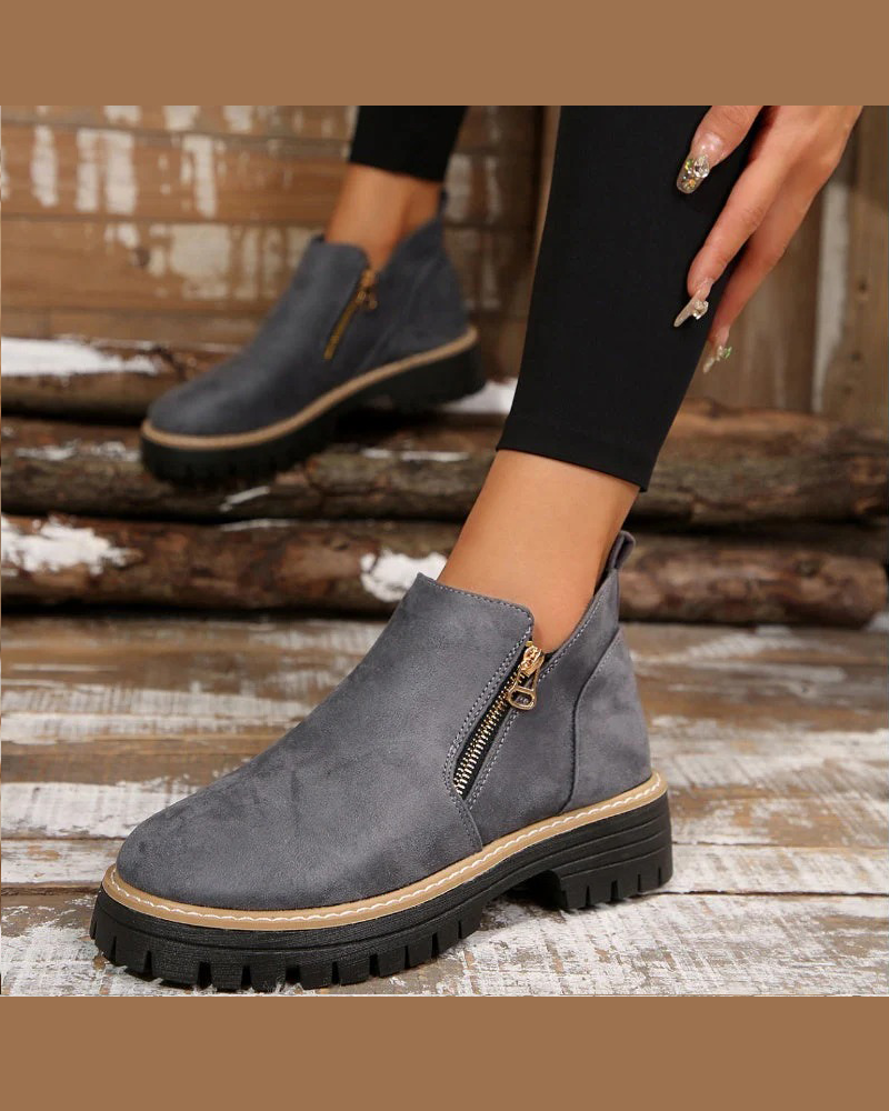Botas de Invierno con Cremallera Lateral