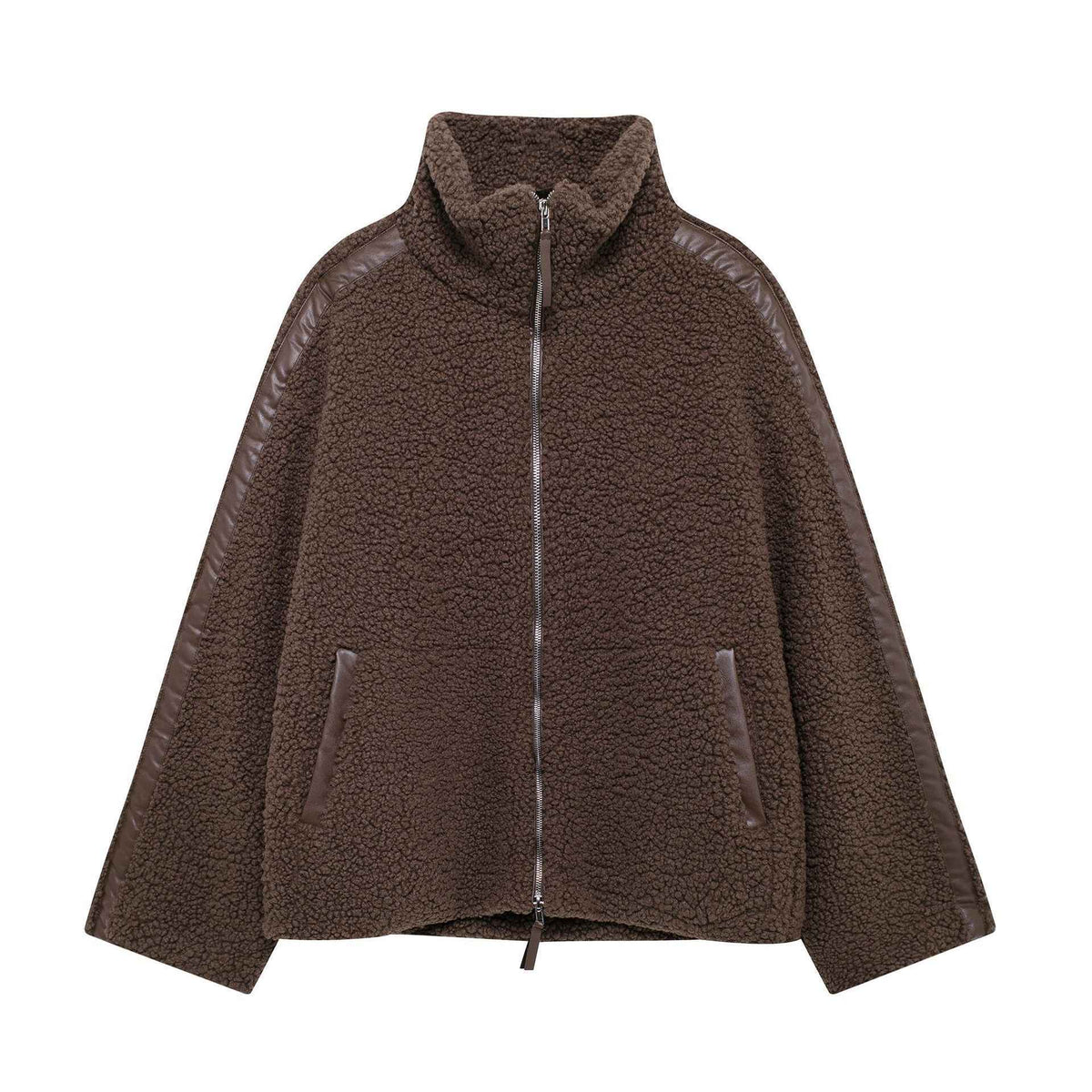 Raffaella | Chaqueta Teddy con Doble Cremallera, Acogedora