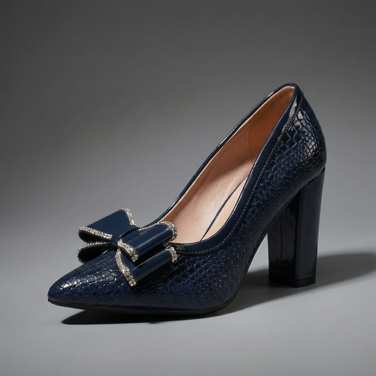 Cecilia | Zapatos de Salón con Lazo Brillante, Sofisticados
