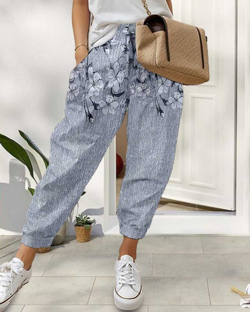 Conxita | Vaqueros Casual Estampados con Bolsillos, Estilo Único