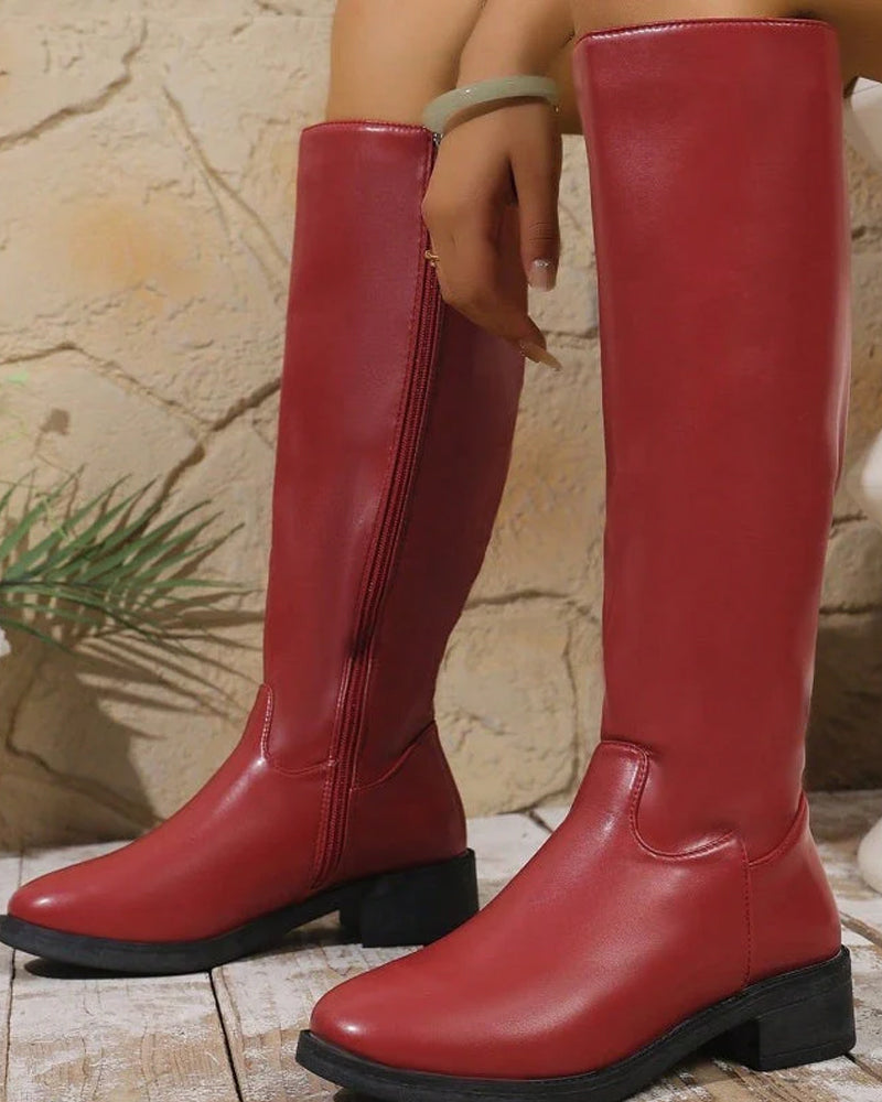 Botas de Media Caña con Cremallera Lateral