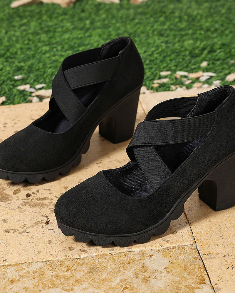 Zapatos Vintage con Tiras Cruzadas