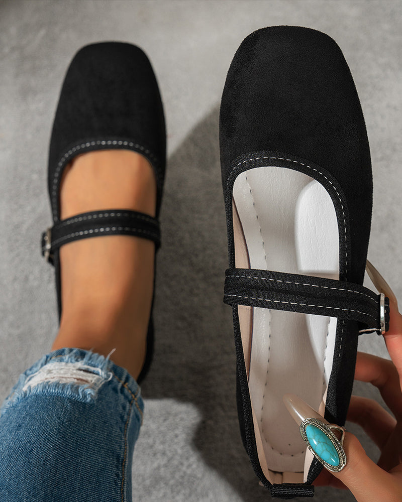 Zapatos Mary Jane de Punta Cuadrada