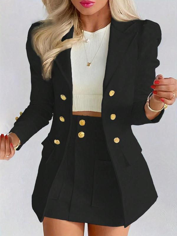 Ambra | Conjunto de Blazer y Falda de Dos Piezas, Sofisticado