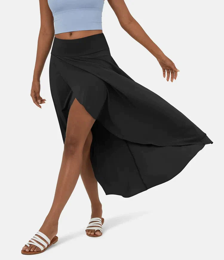 Amelie | Falda Midi Asimétrica de Tiro Alto, Elegante