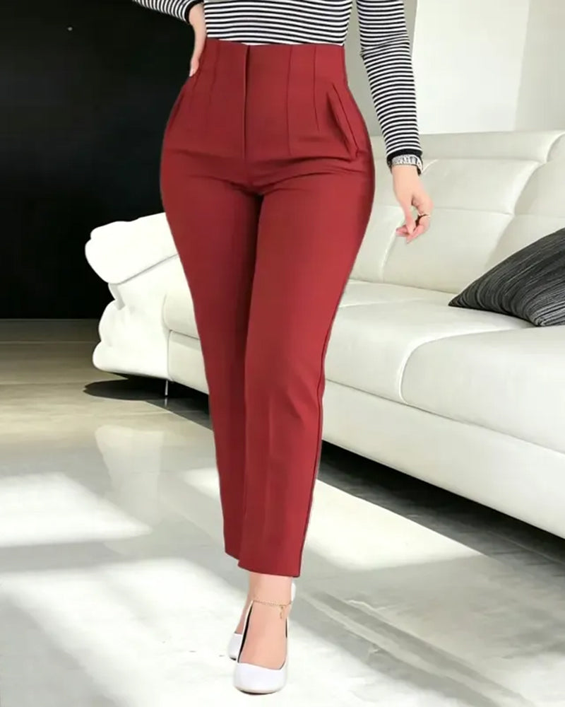 Pantalón Tobillero Casual con Bolsillos